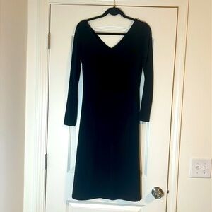 Lauren Ralph Lauren Black Surplice Jersey Dress Size Small